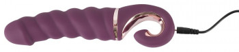 Фиолетовый вибратор Shaking Vibrator - 21 см.