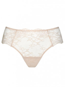 Ажурные трусики-бразилиана Microlace, пудровый