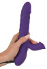 Фиолетовый вибратор-ротатор Thrusting & Rotating - 24,7 см.